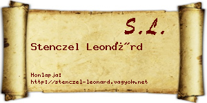 Stenczel Leonárd névjegykártya